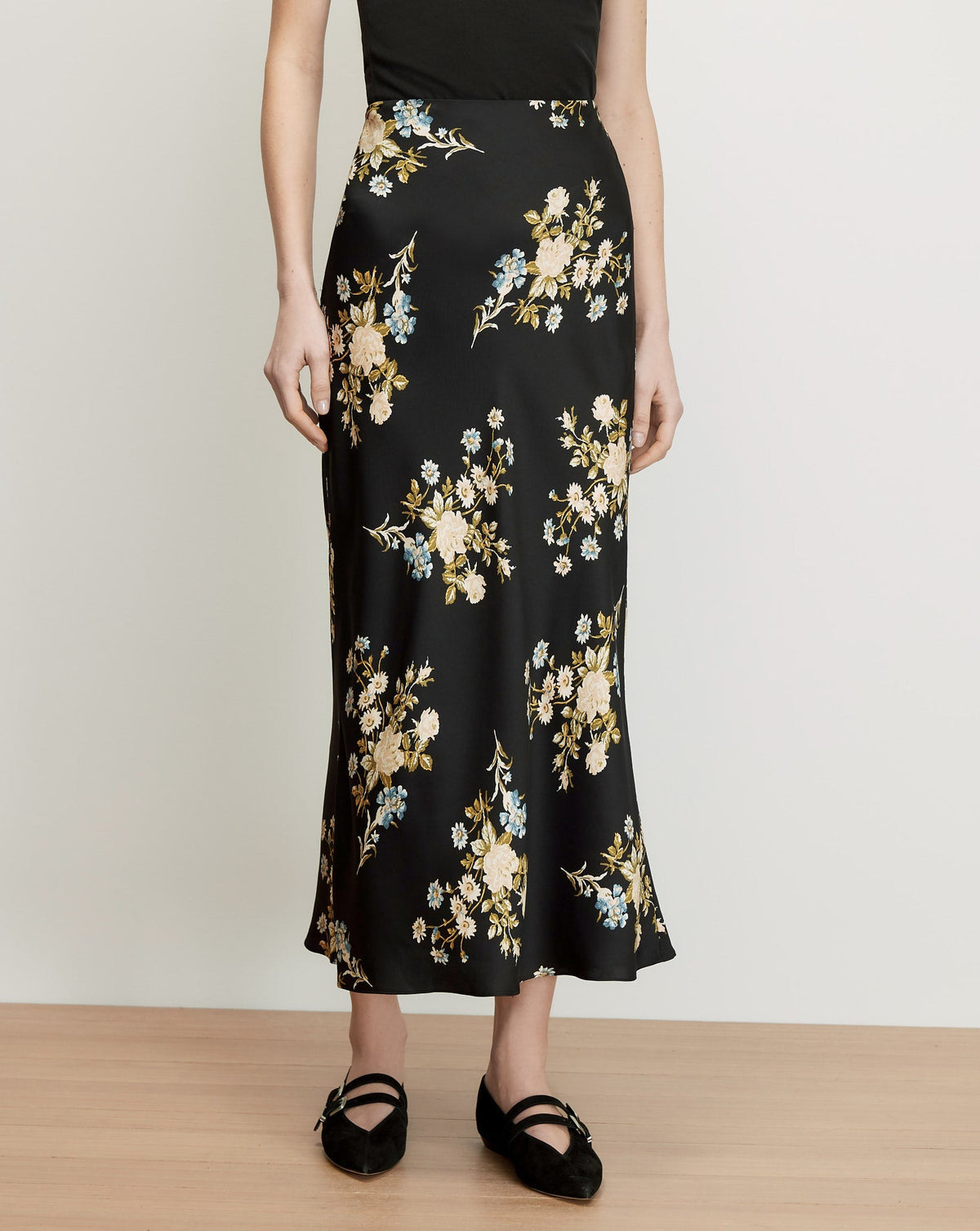 Clover Floral Midi Skirt
