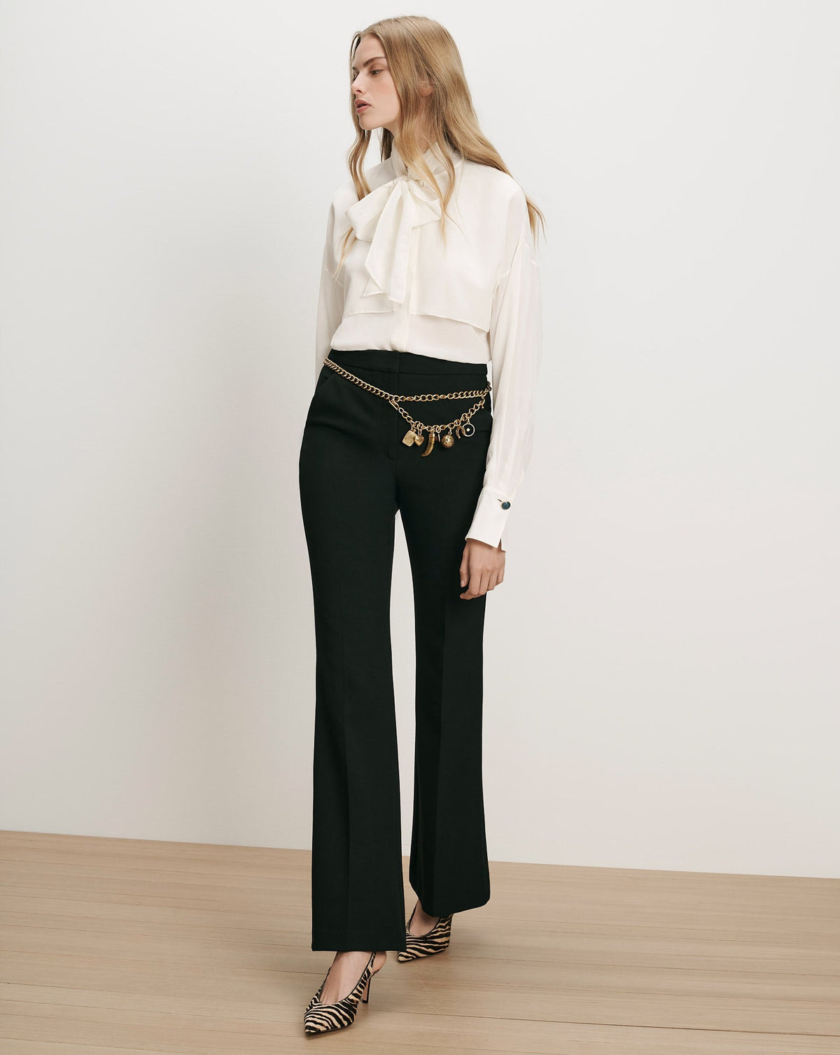 Darlis Scarf-Neck Blouse