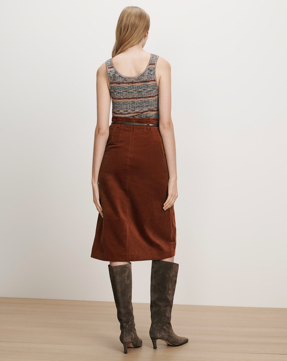 Alexie Corduroy Midi Skirt