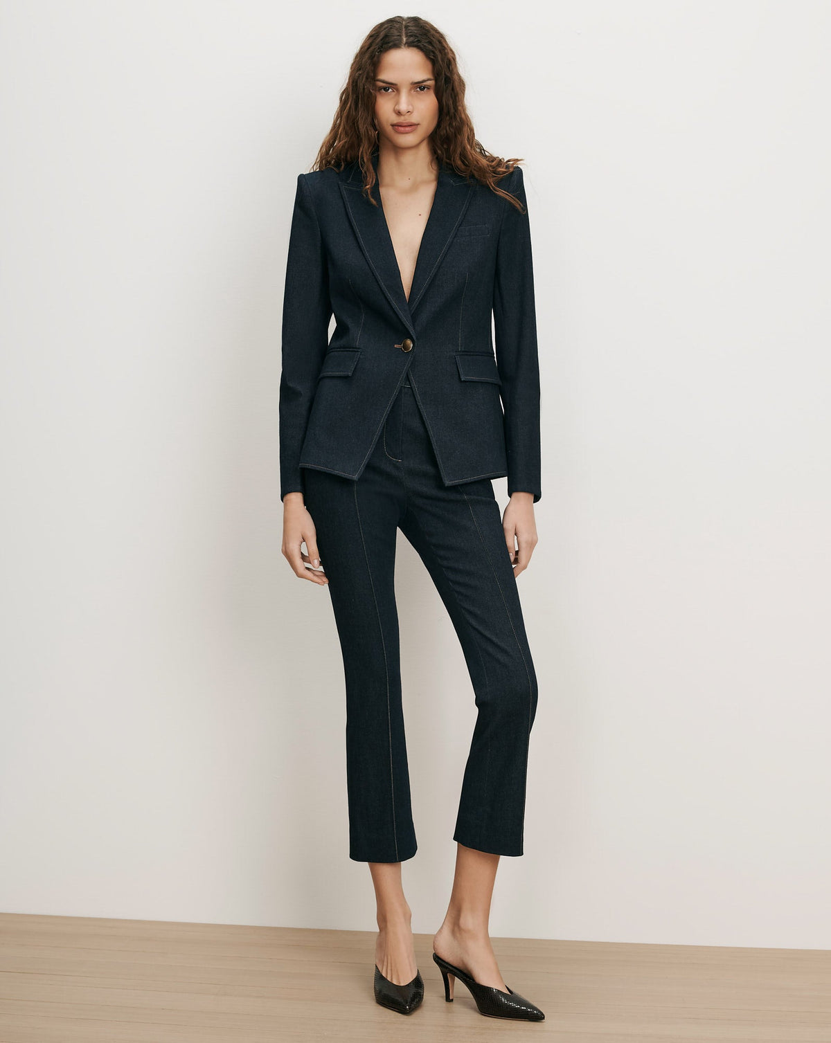 Miller Denim Single-Breasted Dickey Jacket