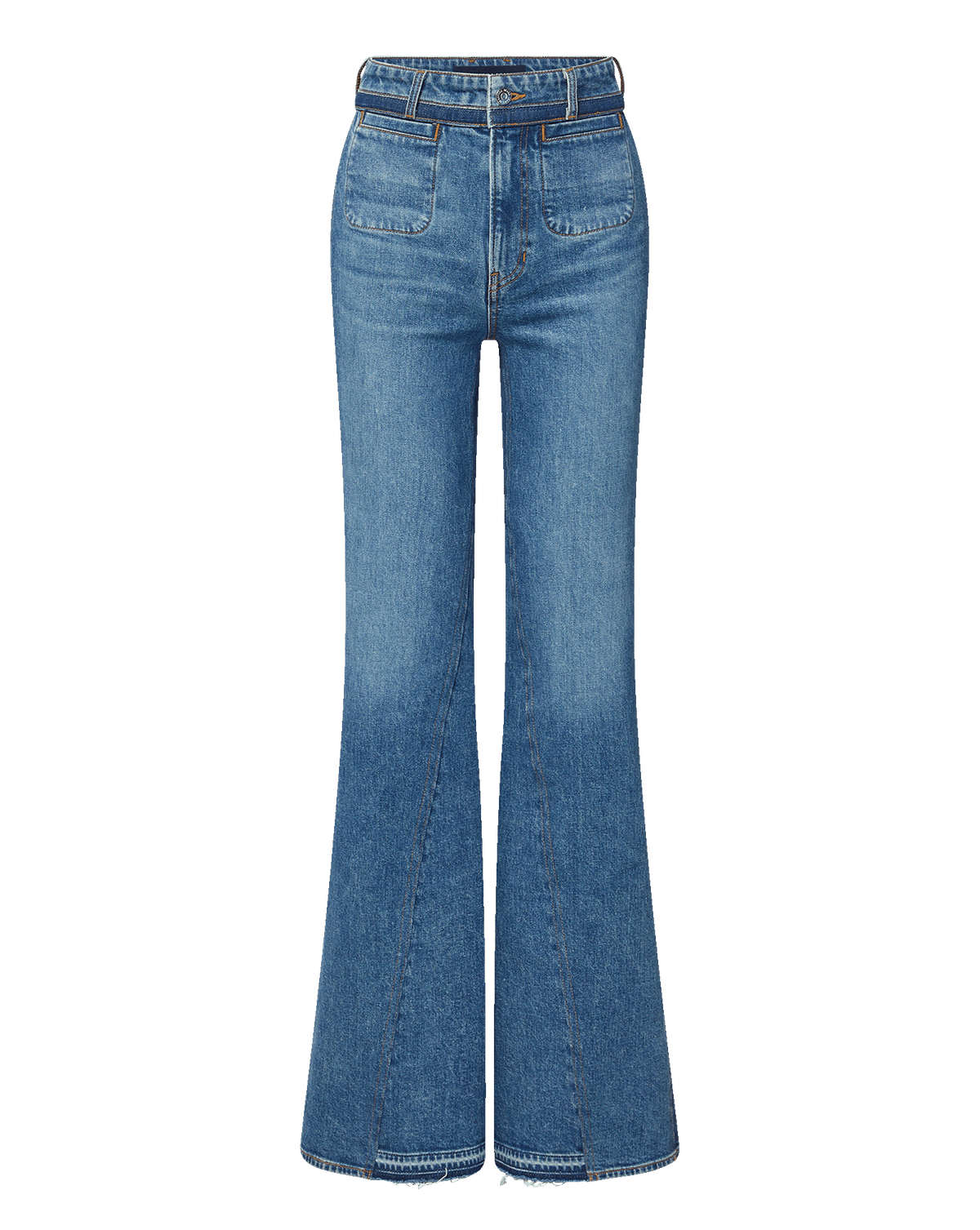 Crosbie Color-Block Slim Wide-Leg Jean