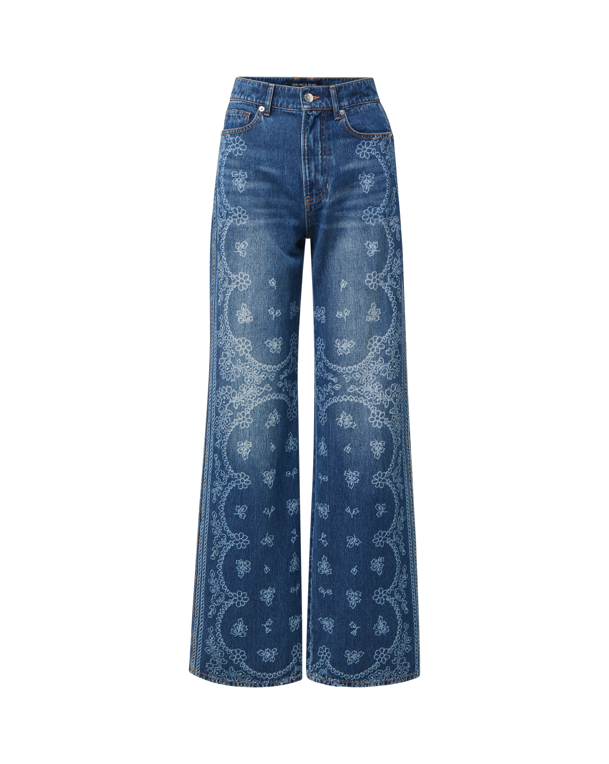Taylor Bandana Wide-Leg Jean