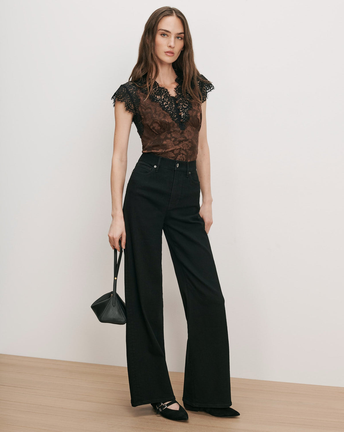 Pascaline Lace-Trimmed Top