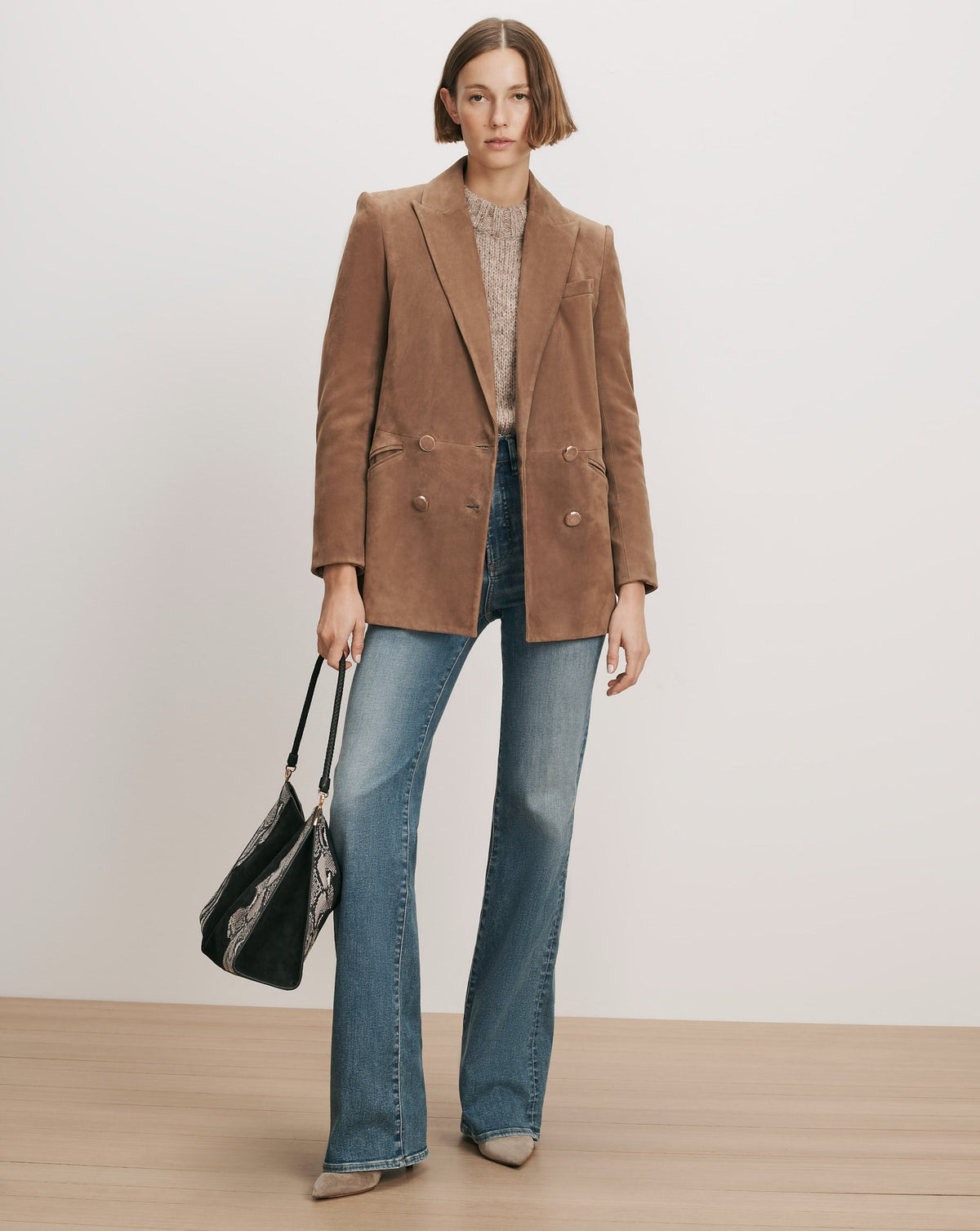 Oria Suede Dickey Jacket