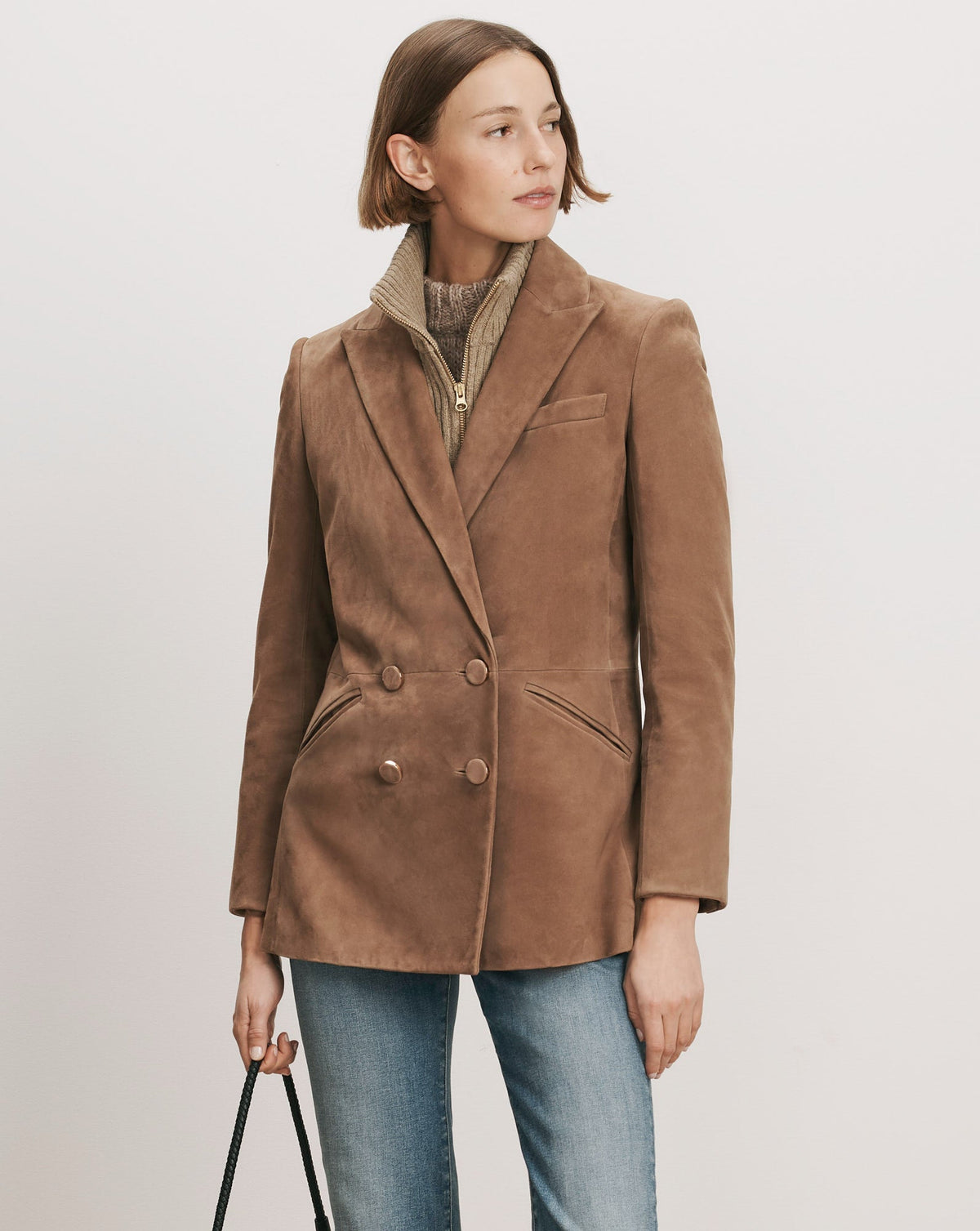 Oria Suede Dickey Jacket