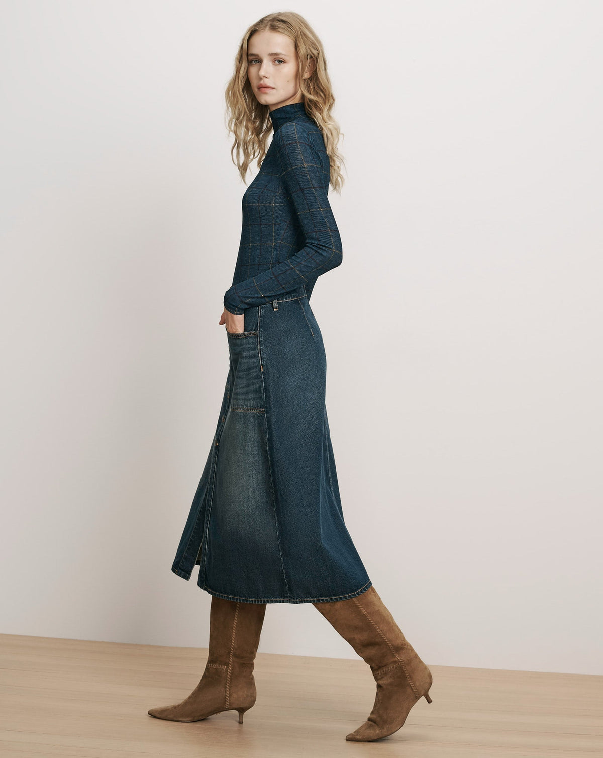 Hathaway Denim Maxi Skirt