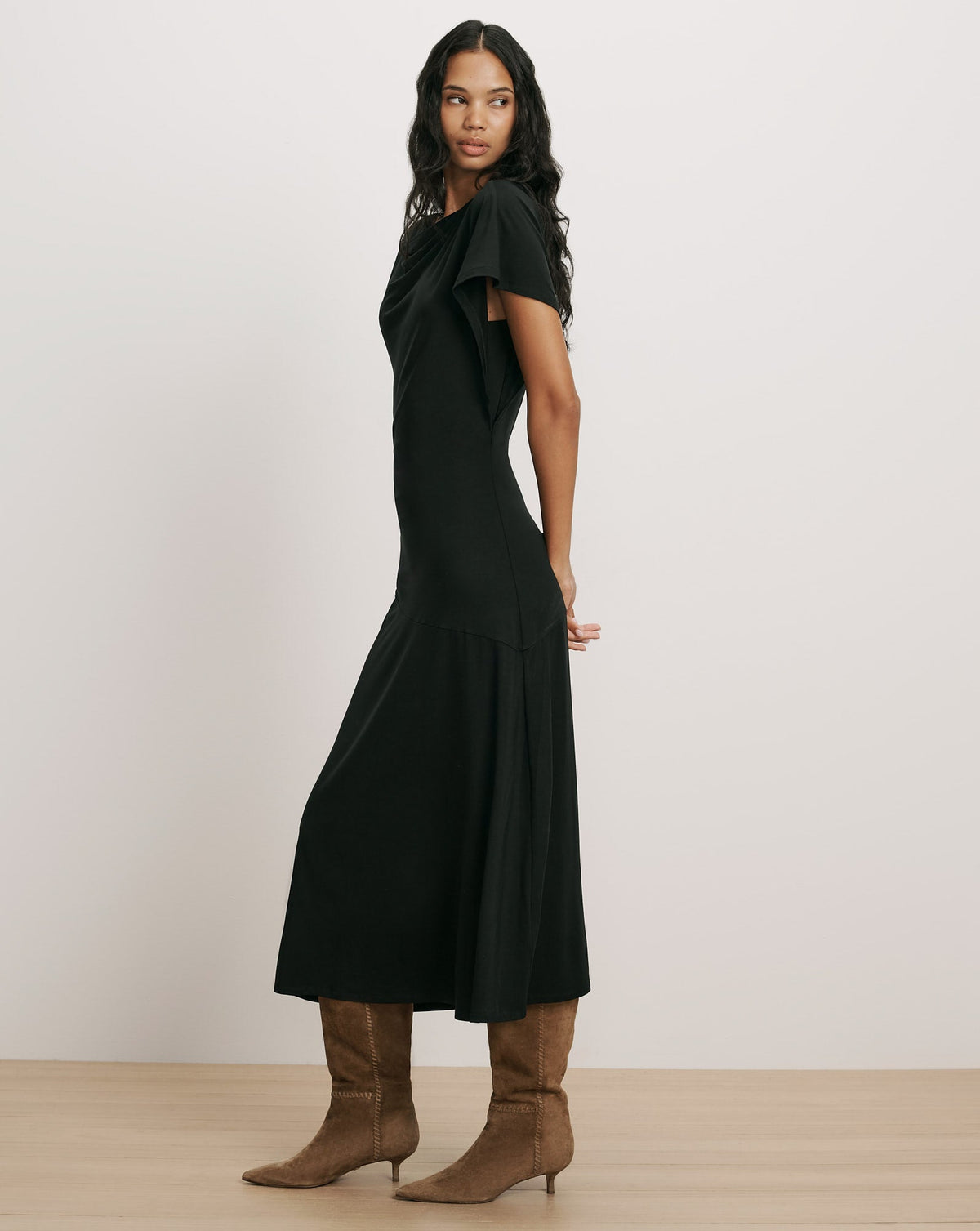 Lila Ruched Midi Dress