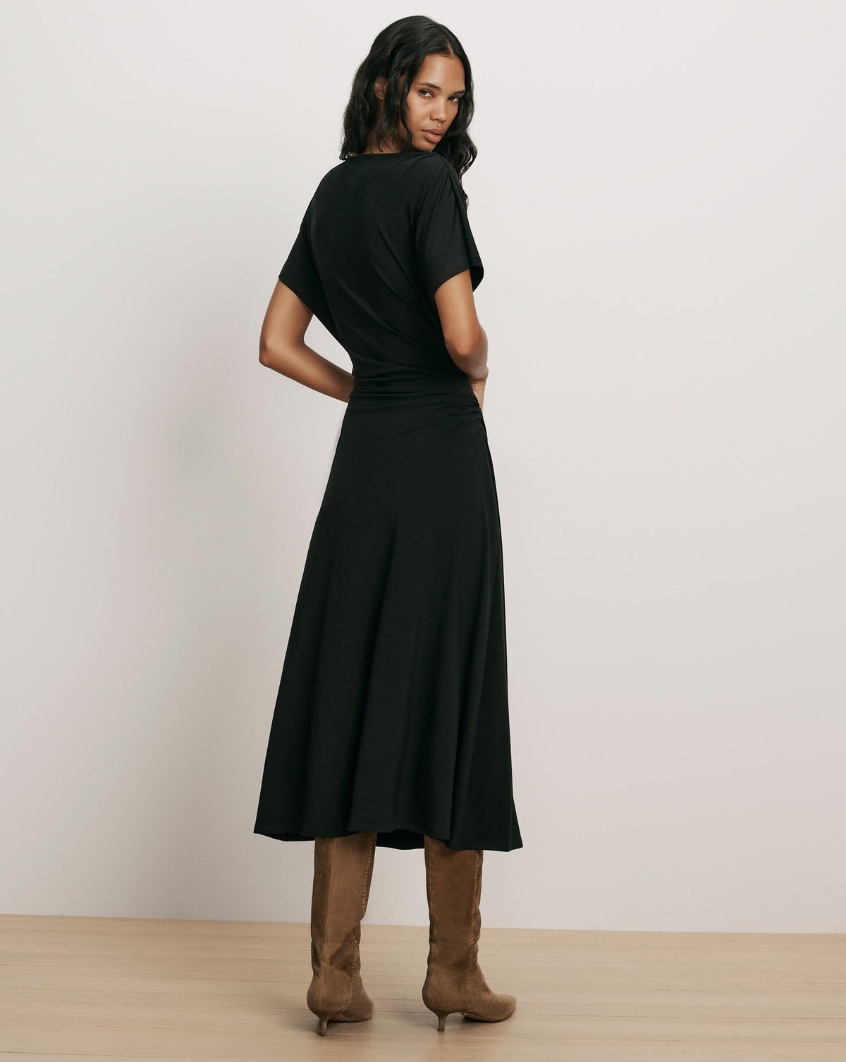 Lila Ruched Midi Dress