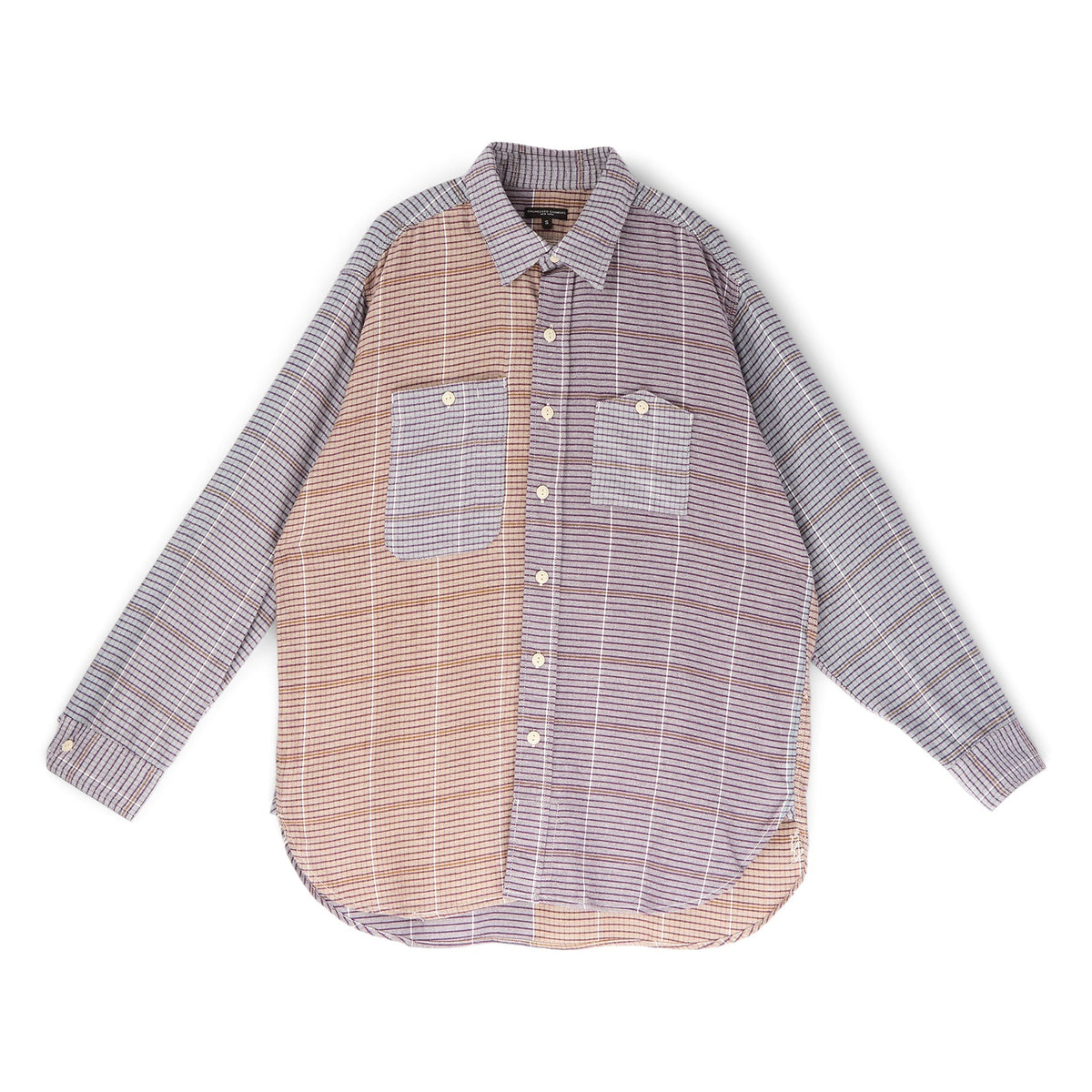 Engineered Garments Work Shirt (Multi Color Cotton Color Block Check)