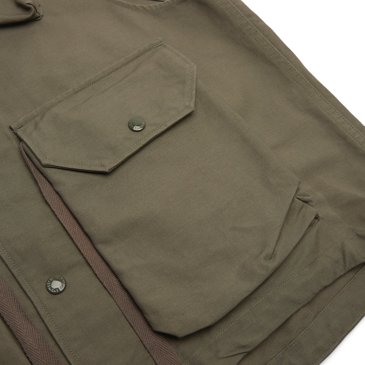 Engineered Garments Field Vest (C - Olive Cotton Double Cloth)