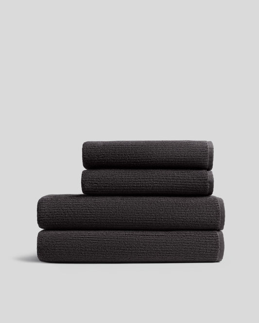 2+2 Soft Rib Bath Bundle - Onyx