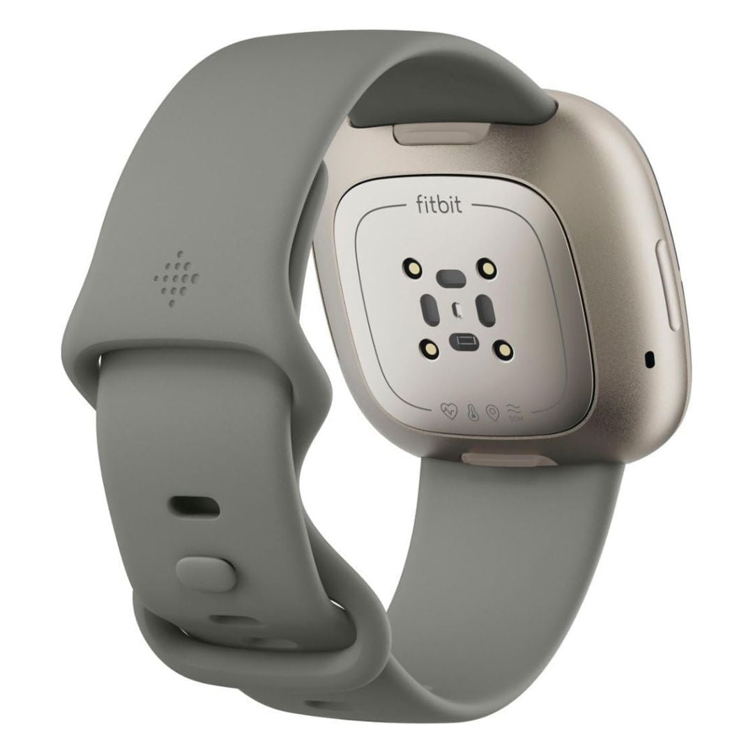 Fitbit Sense – Advanced Health Smartwatch – Silver with Sage Grey Band – FB512SRSG