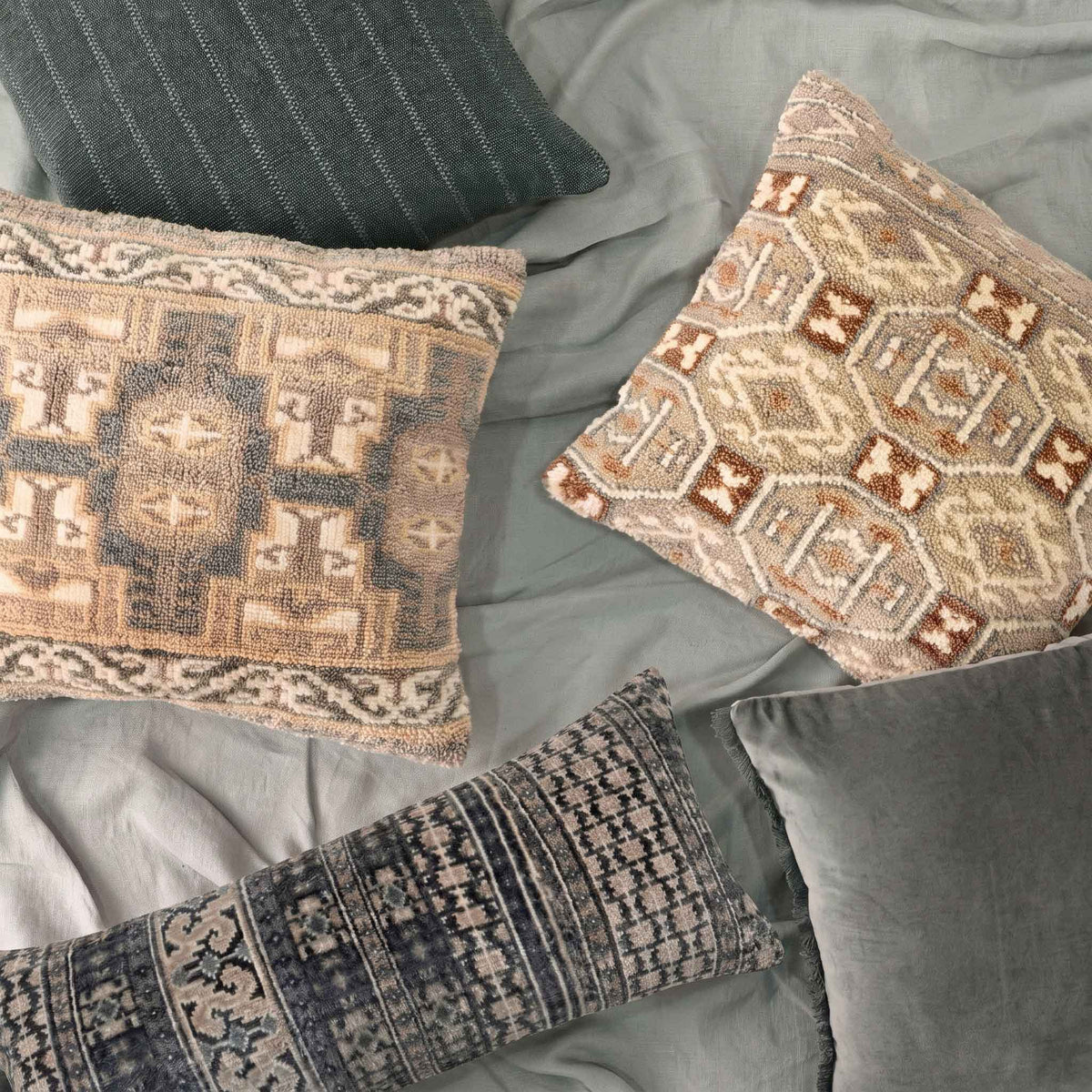 Calista Hand-Knotted Lumbar Pillow