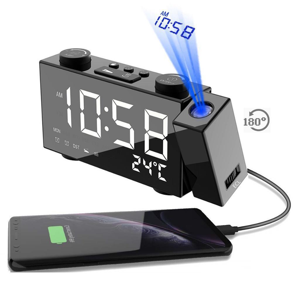 FM Radio Projection Alarm Clock