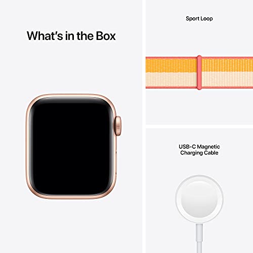 Apple Watch SE (GPS + CEL - 40mm) Gold Aluminum Maize White Sport Loop - MKQP3LL/A