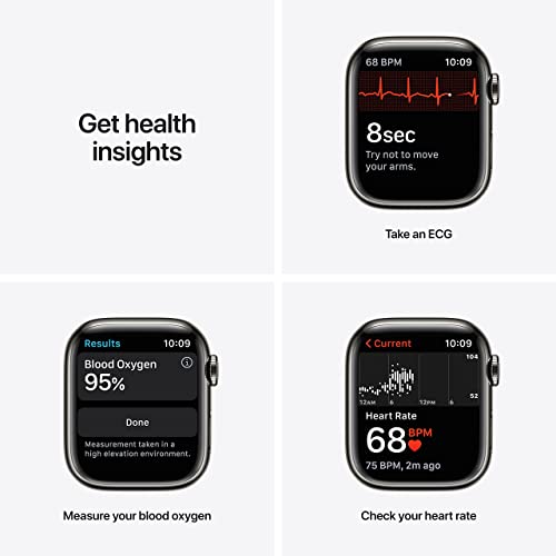 Apple Watch Series 7 41MM GPS+CEL Graphite Stainless Steel W/ Graph Mil Loop - MKHK3LL/A