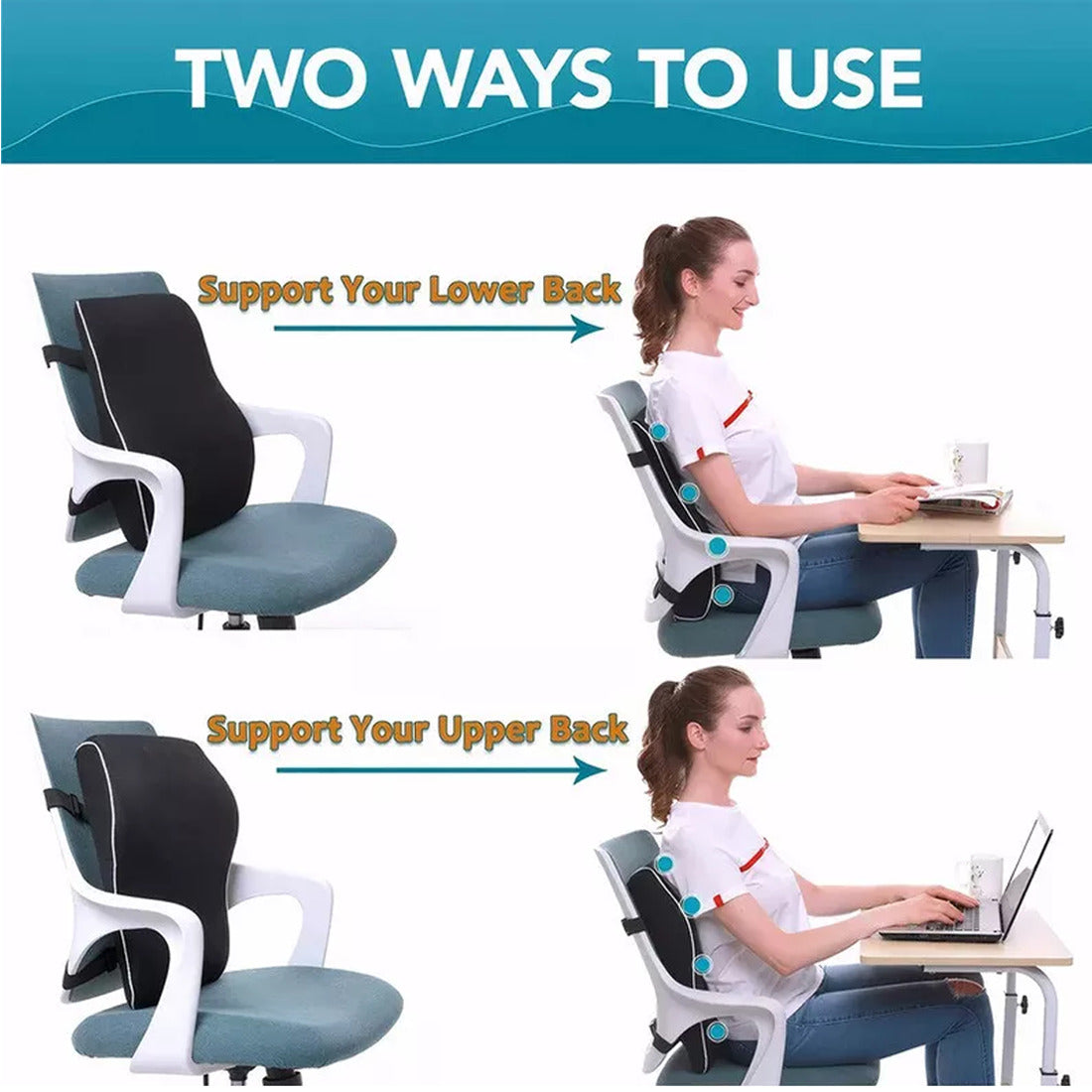 Memory Foam Lumbar Support Cushion