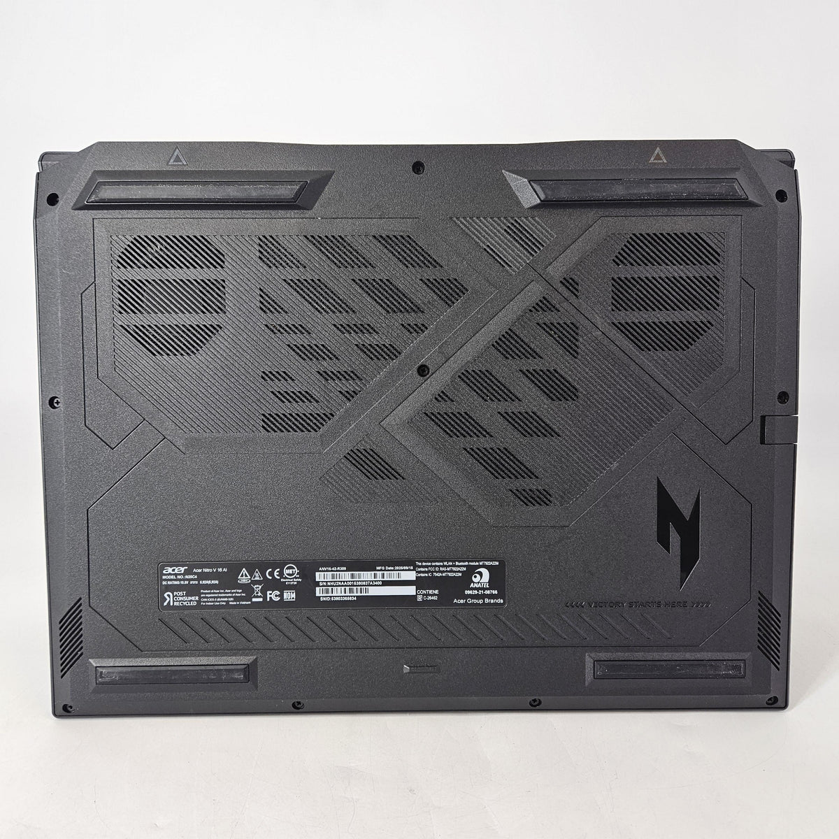 Acer Nitro V 16 AI Black 4.3 GHz AMD Ryzen 5 240 16GB RAM 512GB Solid