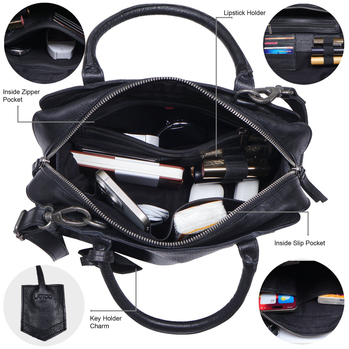 James Leather Crossbody Bag