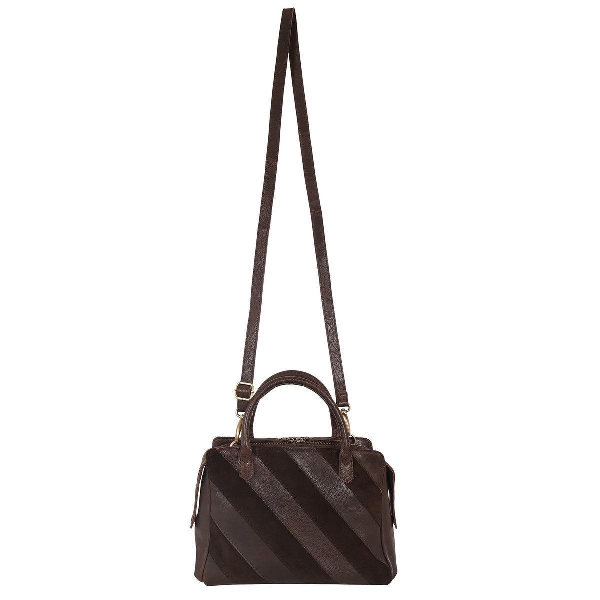 James Suede Leather Crossbody Bag