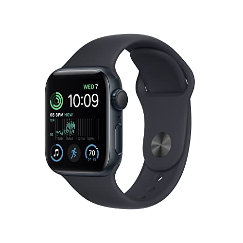 Apple Watch SE 2nd Gen 40mm (GPS + Cellular) Midnight Aluminum Case with Midnight Sport Band M/L - MNTN3LL/A