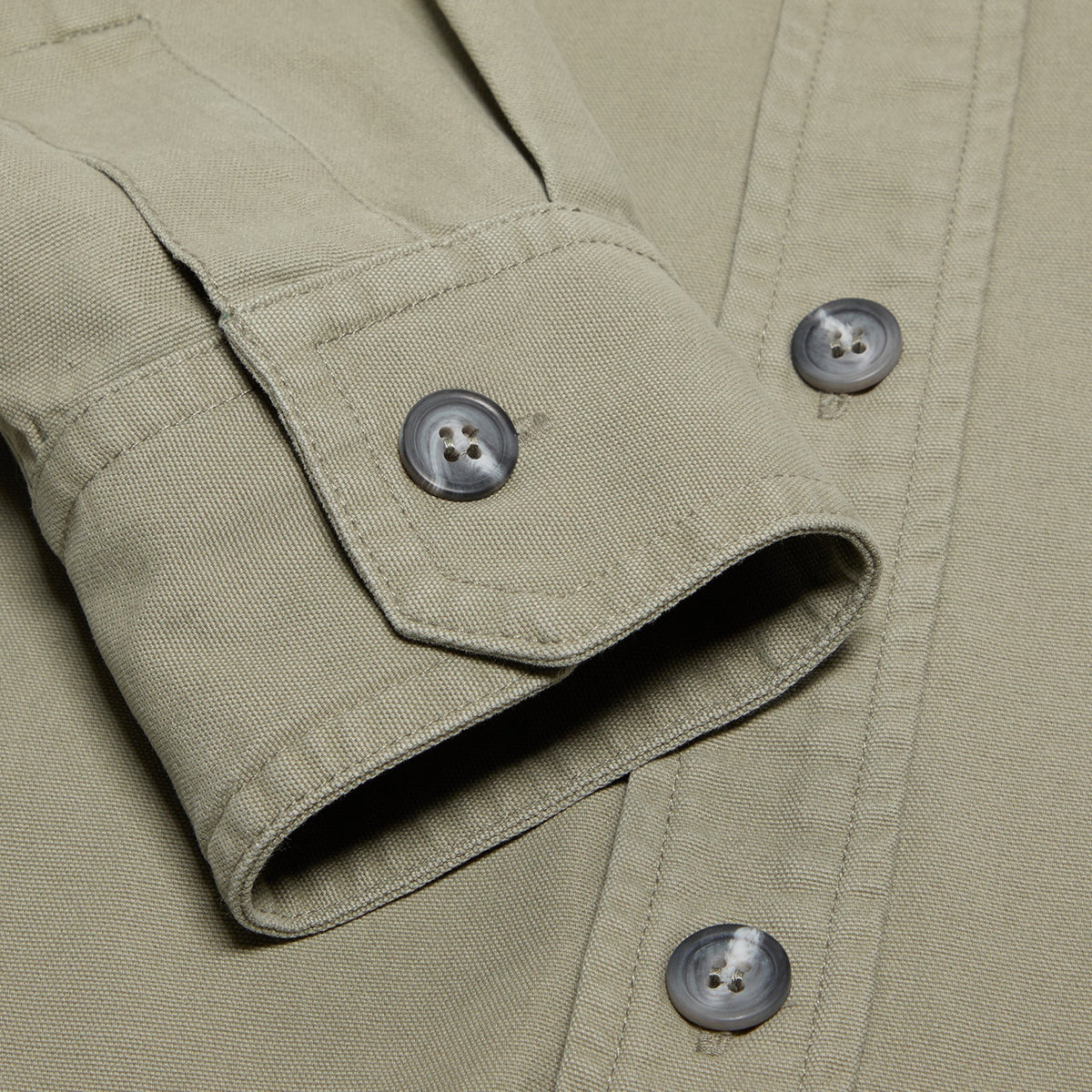 A.P.C. Basile Canvas Overshirt (Gray Green)