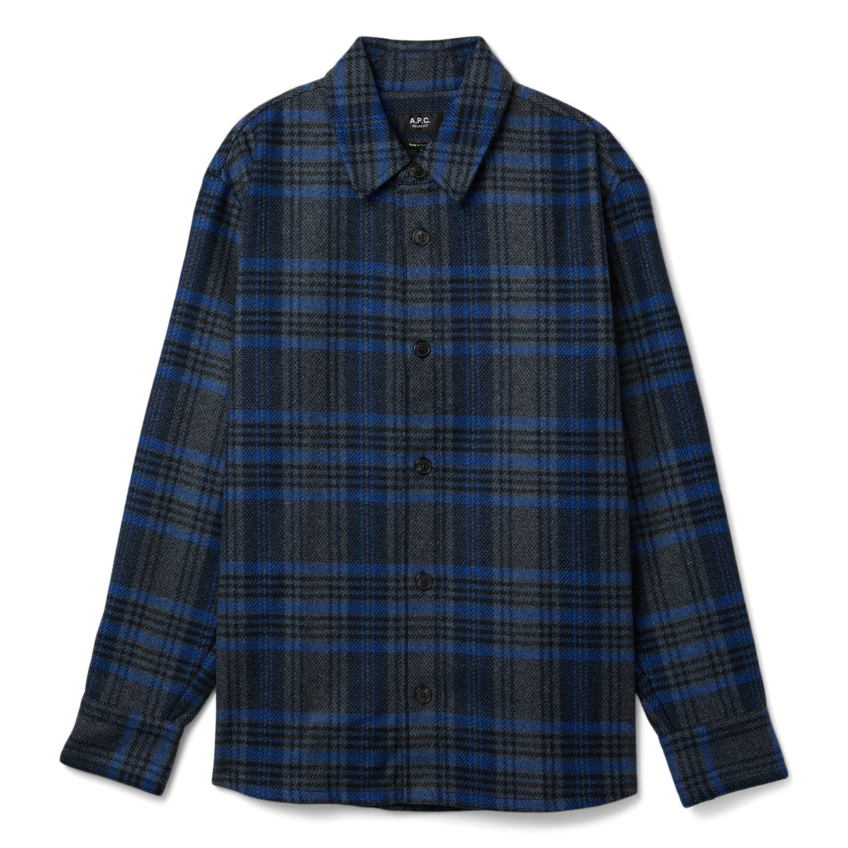 A.P.C. Bobby Overshirt (Blue/Heather grey)