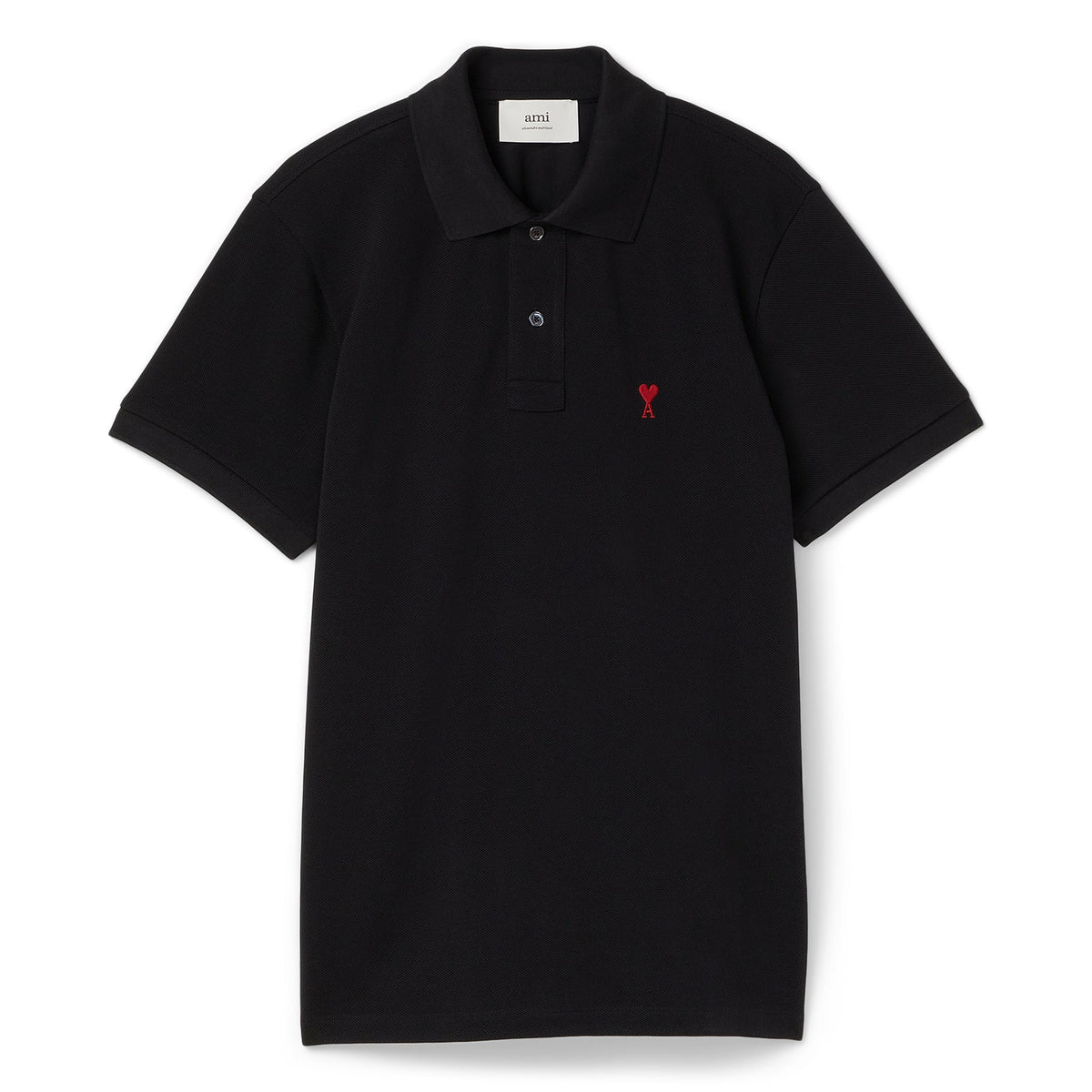 AMI Paris ADC Polo Shirt (Black)