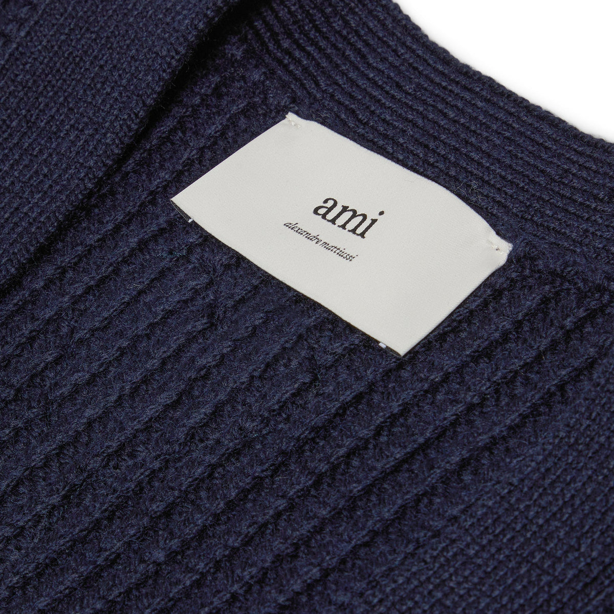 AMI Paris Ribbed Cardigan (Navy blue)