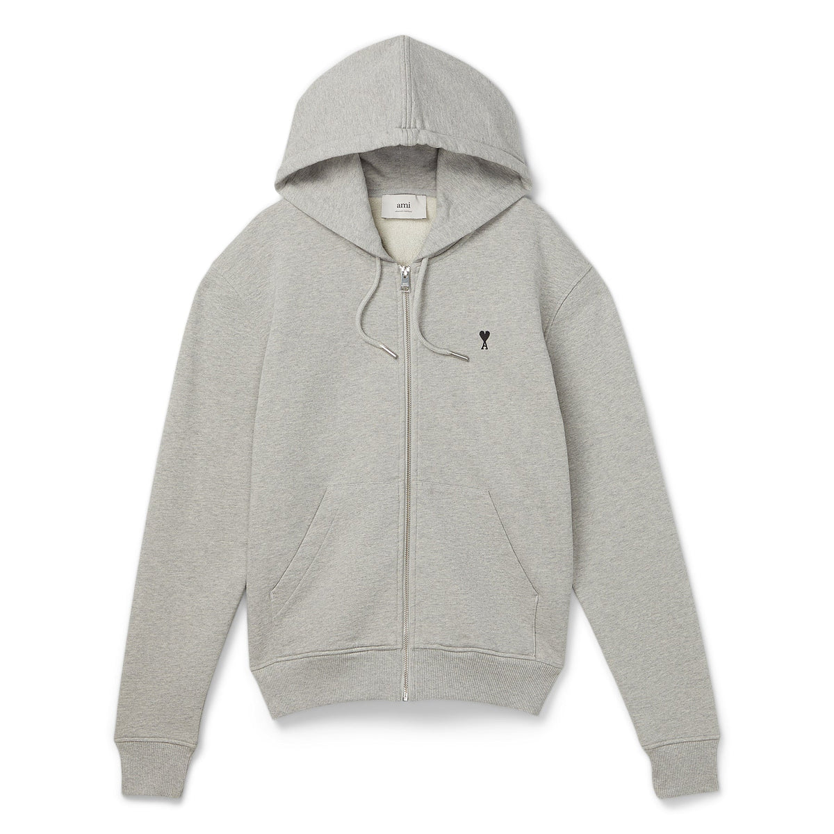 AMI Paris ADC Zip Hoodie (Heather Ash Grey)