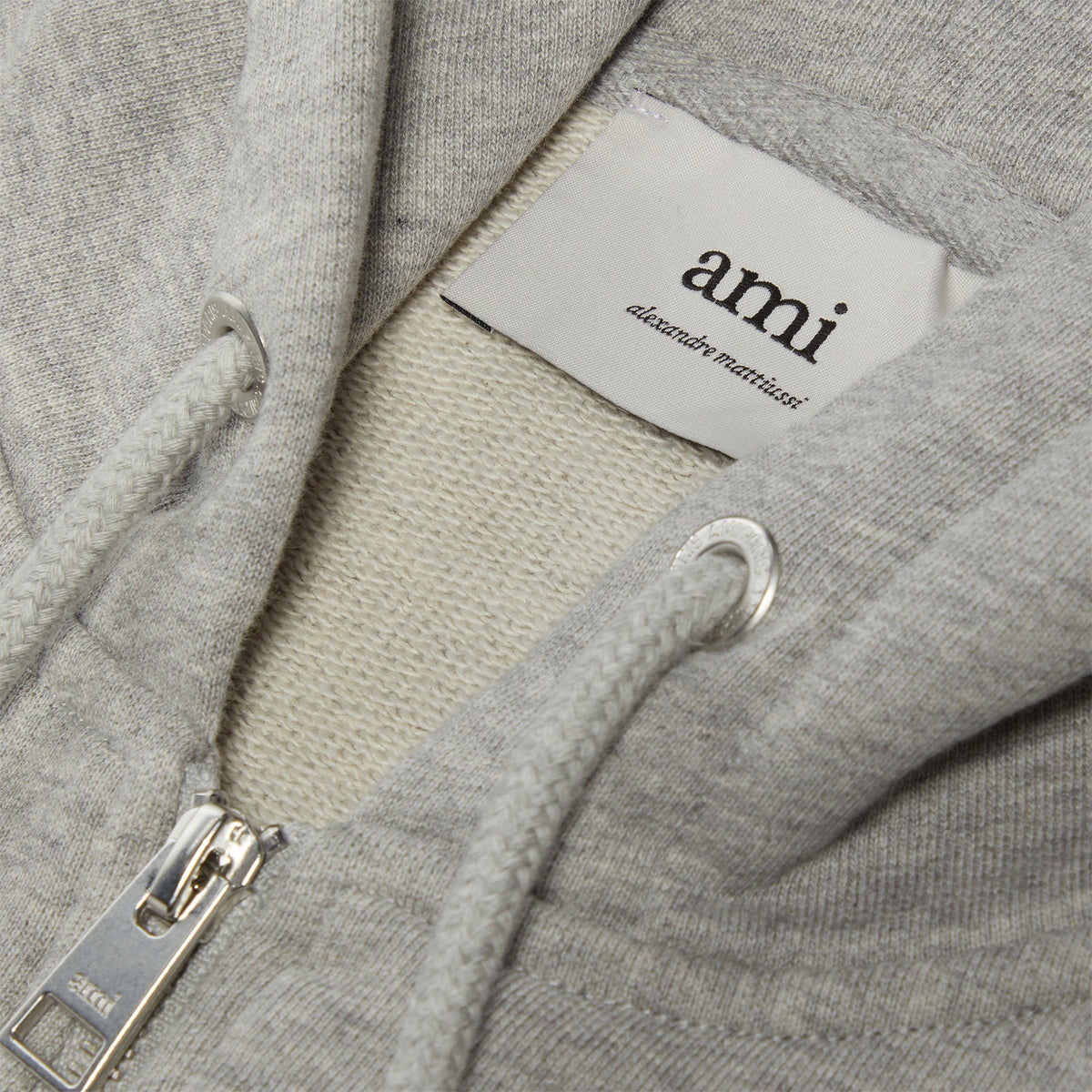 AMI Paris ADC Zip Hoodie (Heather Ash Grey)