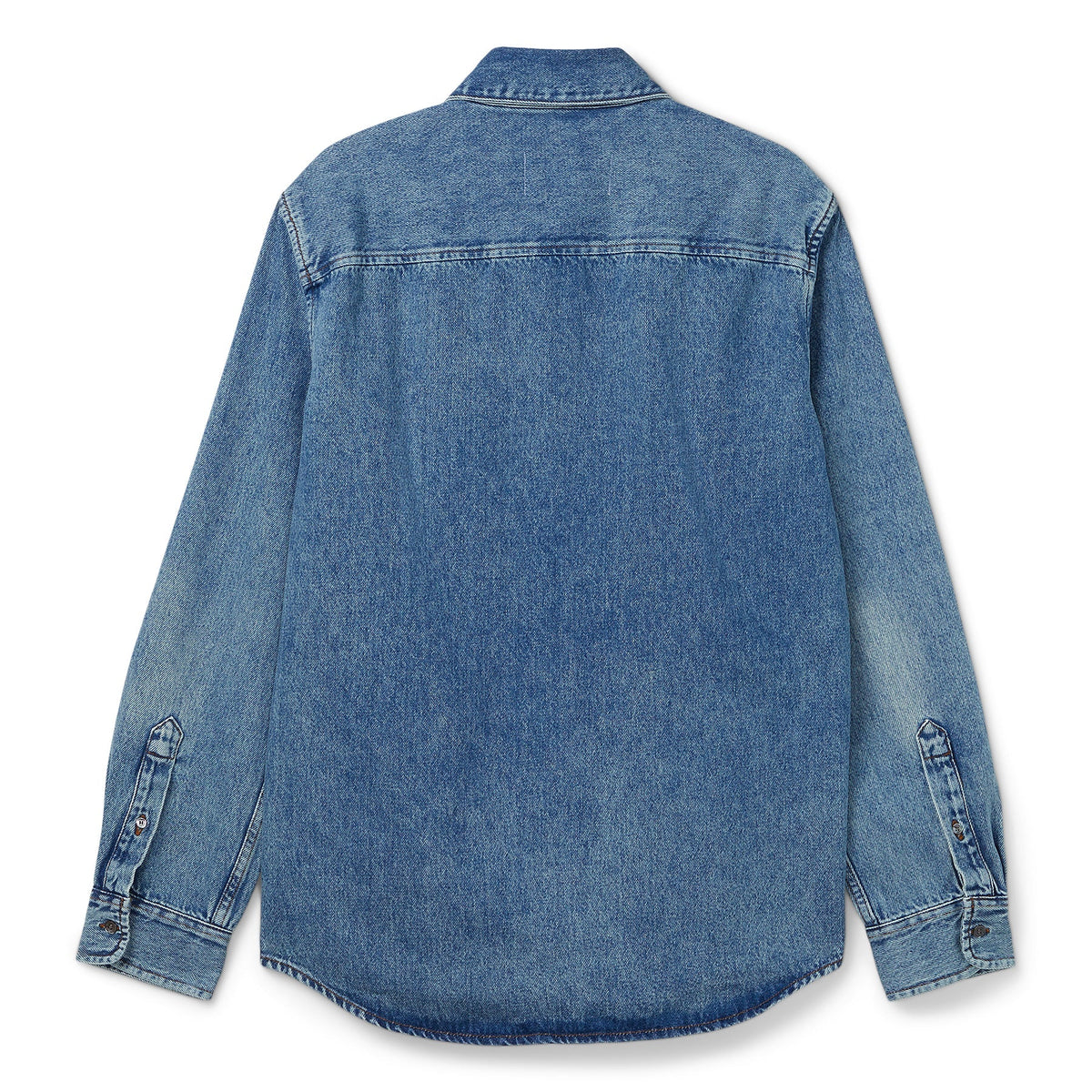 AMI Paris ADC Cotton Button-Down Shirt (Blue)