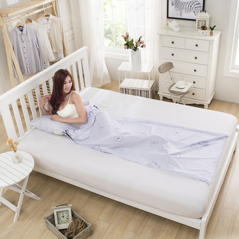 Lightweight Silk & Cotton Sleeping Bag Liner for Hotels, Camping & Travel