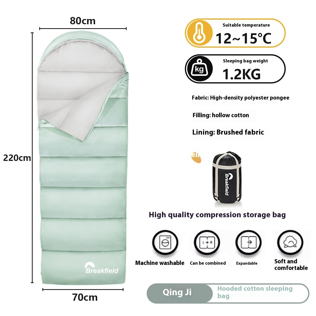 ]Thickened Waterproof Cotton Sleeping Bag