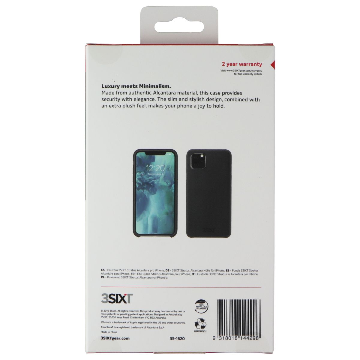 3SIXT Stratus Series Case for Apple iPhone 11 Pro Max - Black - New
