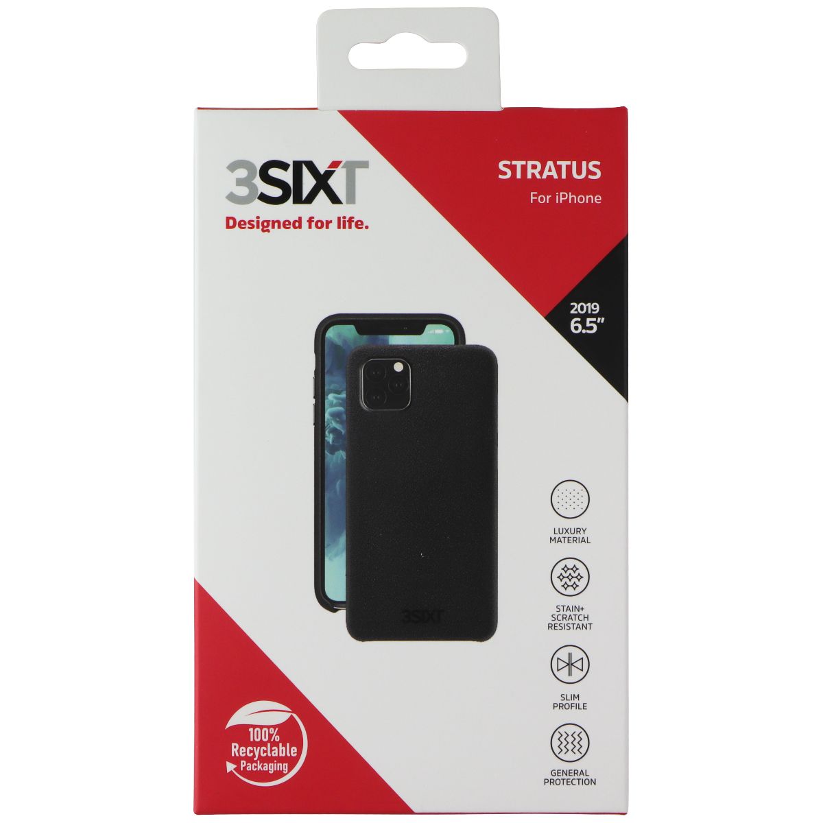 3SIXT Stratus Series Case for Apple iPhone 11 Pro Max - Black - New