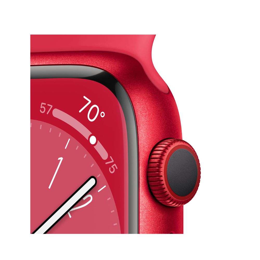 Apple Watch Series 8 GPS + Cellular, 45mm (PRODUCT) Red Aluminum Case with Red Sport Band, M/L - MNVU3LL/A
