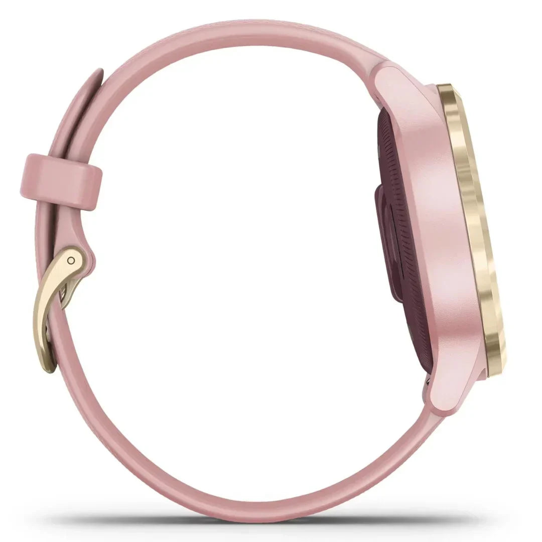 Garmin - vivoactive 4S Smartwatch 40mm Light Gold With Dust Rose - 010-02172-31