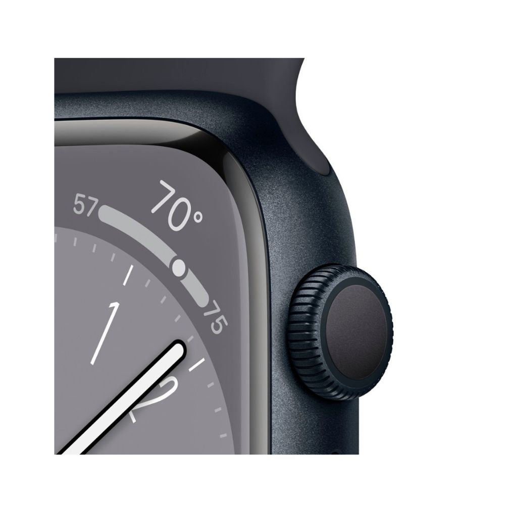 Apple Watch Series 8 (GPS) 45mm Aluminum Case - M/L Midnight Sport Band - MNUL3LL/A