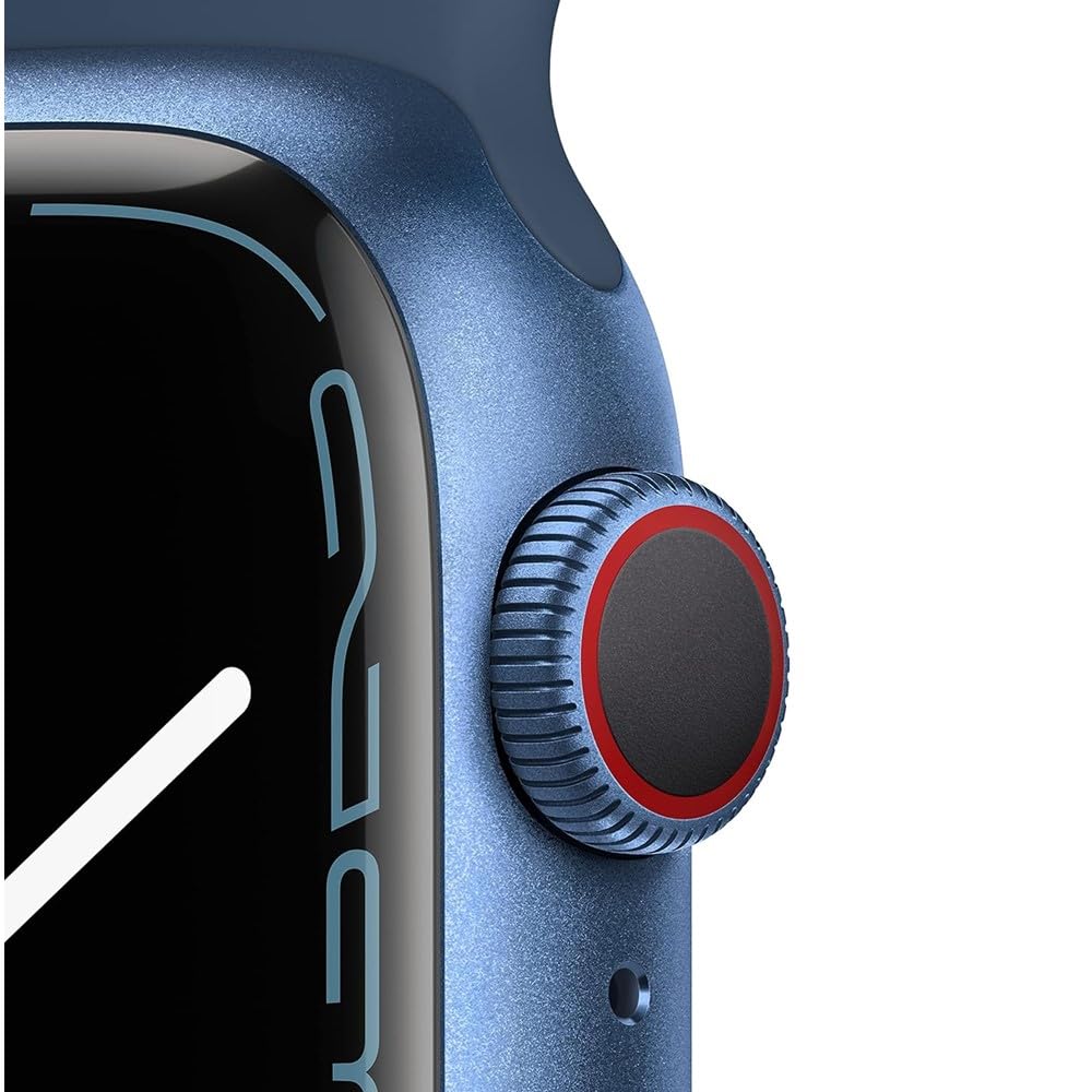 Apple Watch Series 7 (GPS + Cellular, 41mm) Blue Aluminum Case with Abyss Blue Sport Band - MKHC3LL/A