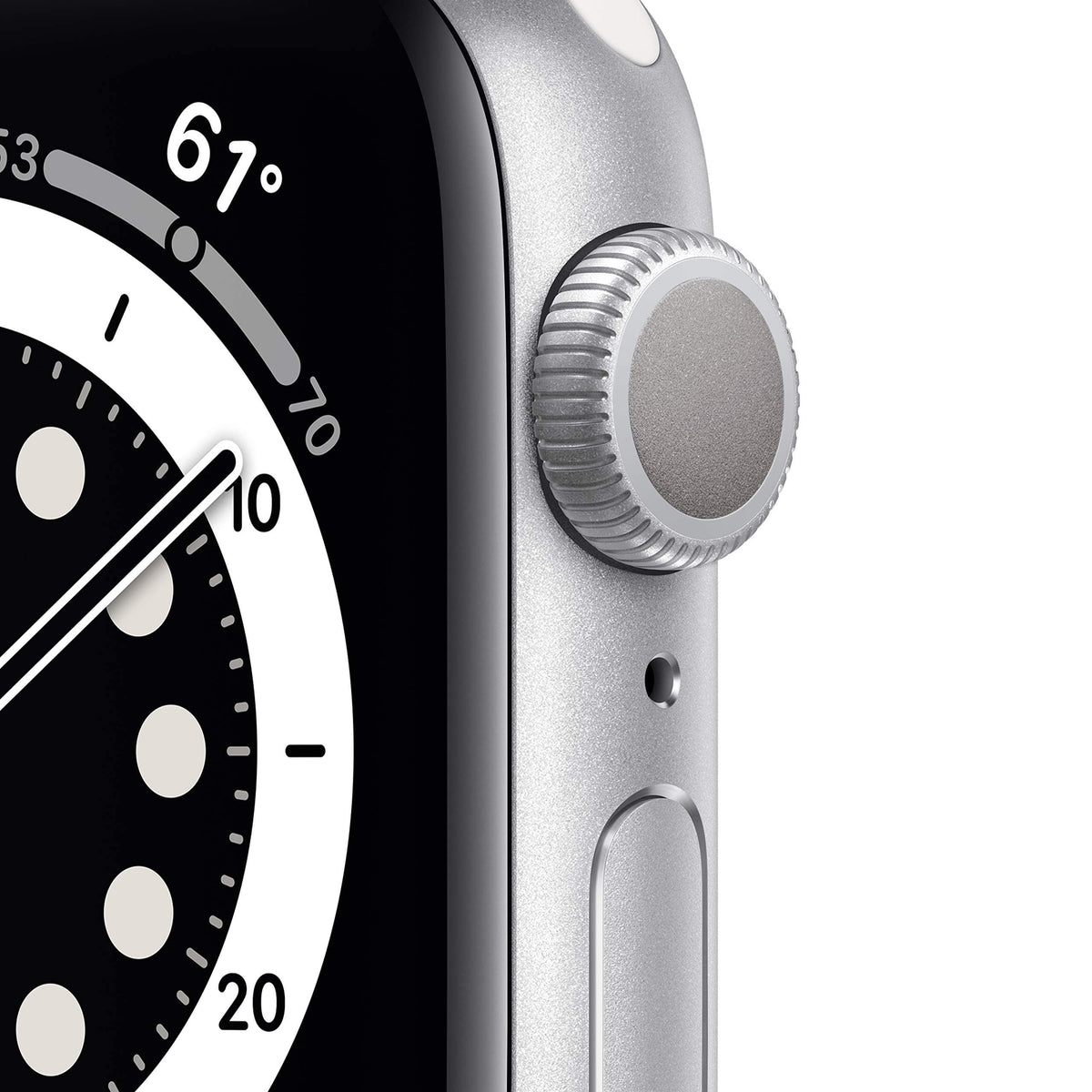 Apple Watch Series 6 (GPS, 40mm) - Silver Aluminum Case with White Sport Band - MG283LL/A