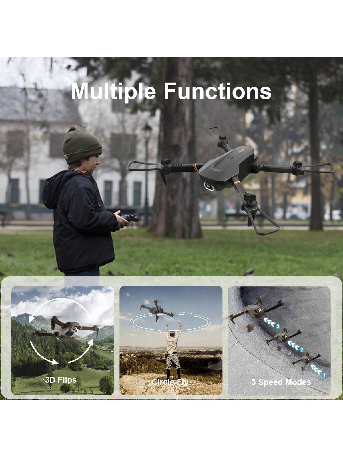 4DRC V4 Foldable Mini Drone with 4K/1080P HD Camera