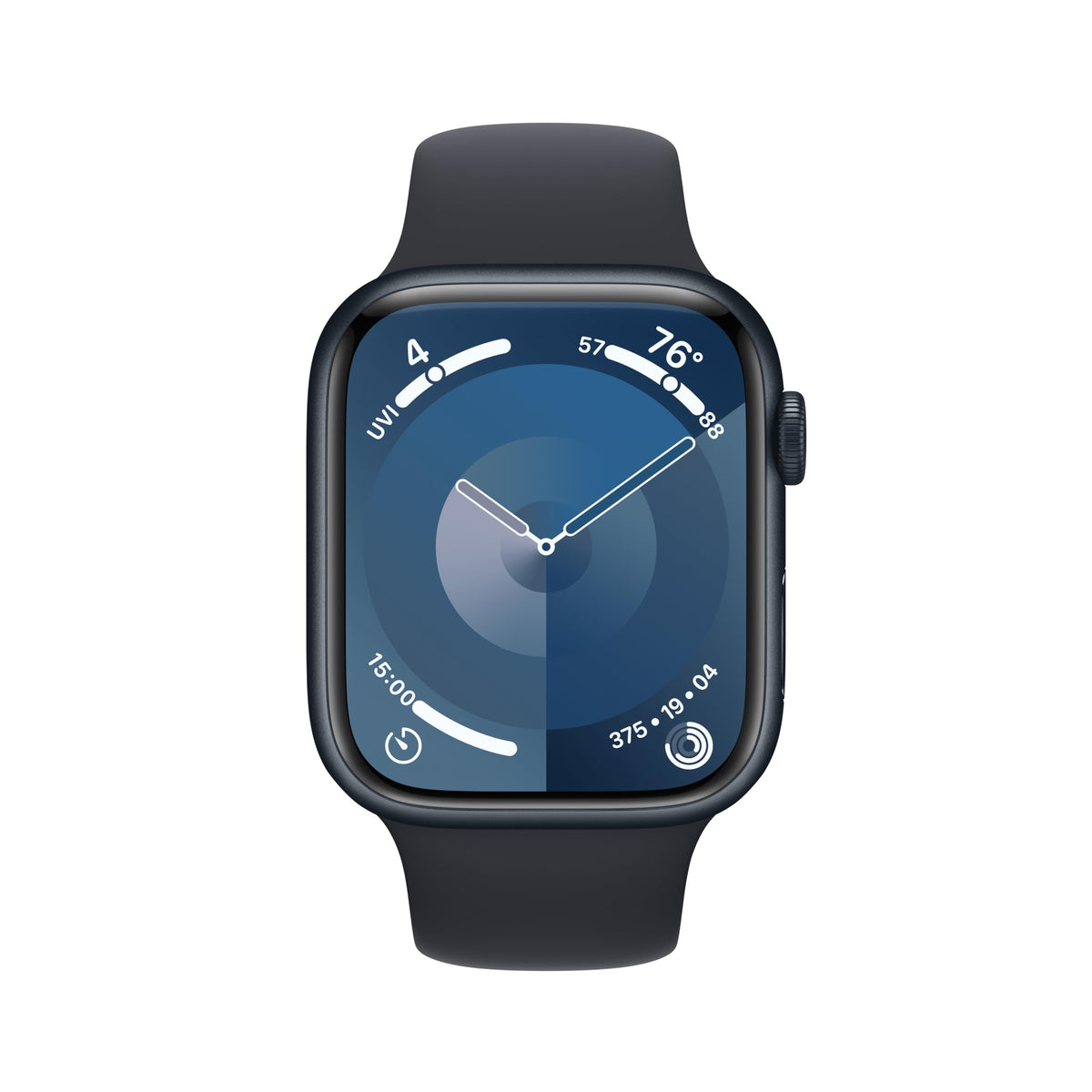 Apple Watch Series 9 GPS 45mm Midnight Aluminum Case with Midnight Sport Band - S/M - MR993LW/A