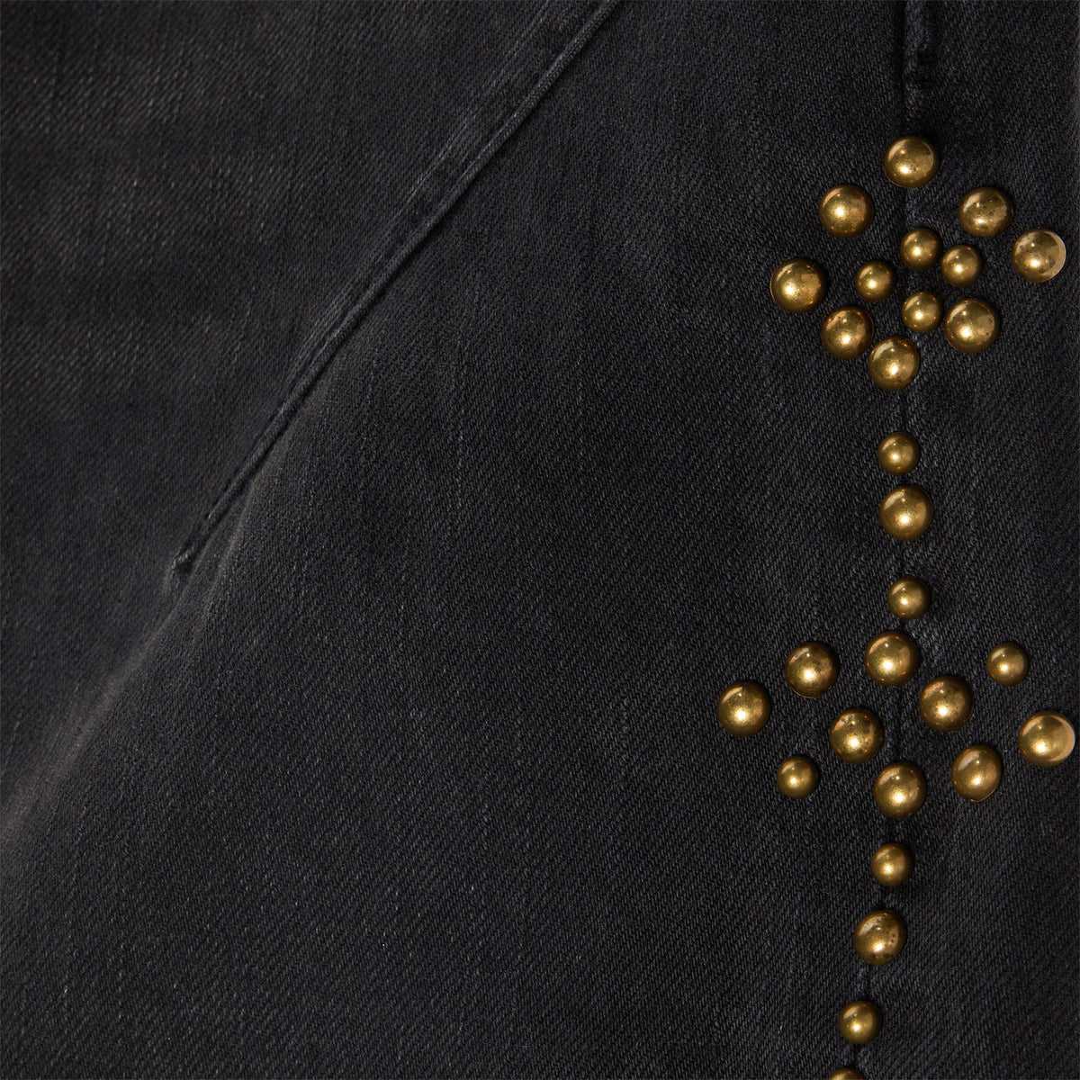 Adidem Asterisks Studded Denim Shorts (Black)