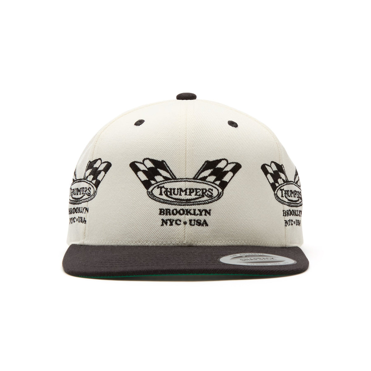 THUMPERS NYC Checked Flag 2 Tone Cap (Natural)