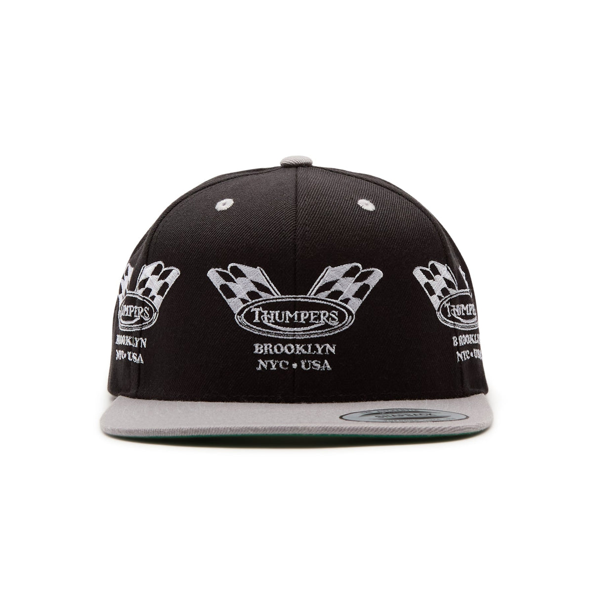 THUMPERS NYC Checked Flag 2 Tone Cap (Black)