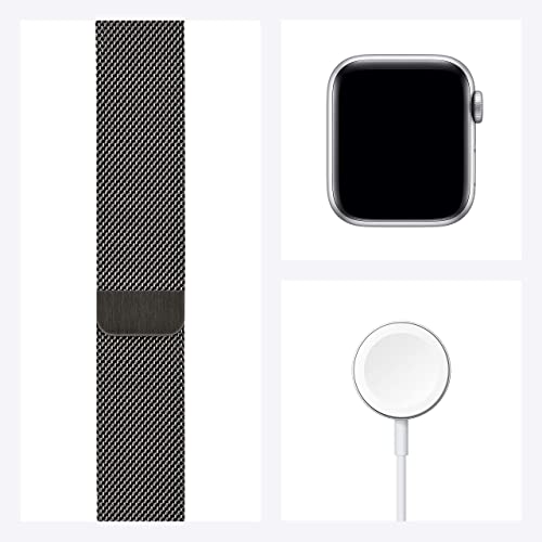 Apple Watch Series 6 (GPS + Cellular, 40mm) - Graphite Stainless Steel Case with Graphite Milanese Loop - MG2U3LL/A