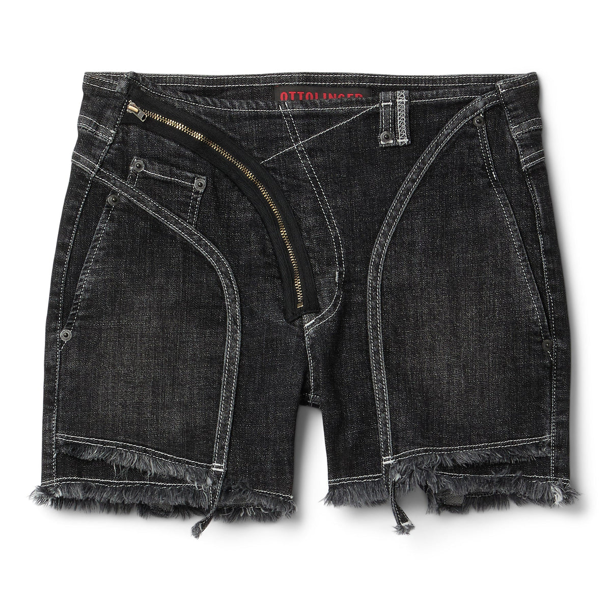 Ottolinger Open Back Jeans Hotpants (Black wash)