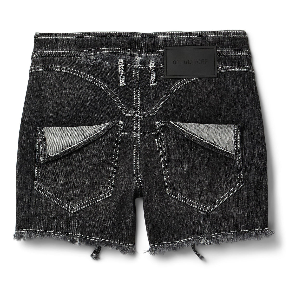 Ottolinger Open Back Jeans Hotpants (Black wash)