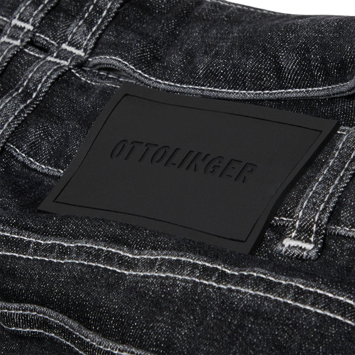 Ottolinger Signature Wrap Denim Skirt (Black wash)